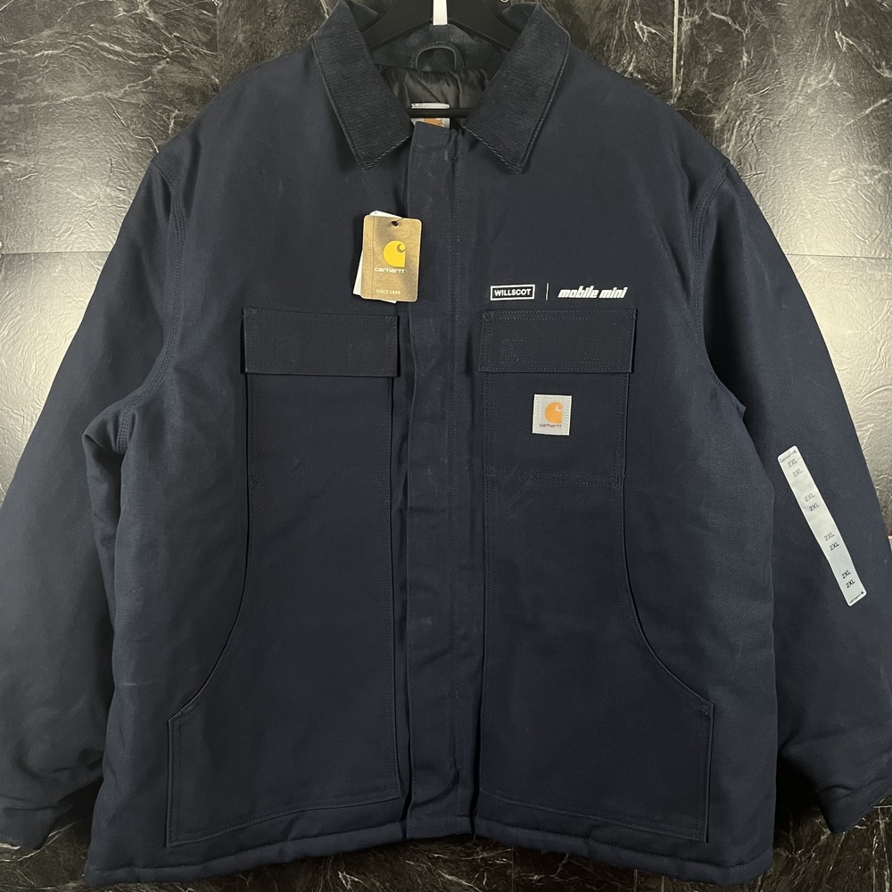 Carhartt Men's Blue Duck Canvas Insulated Coat Jacket 2XL -New